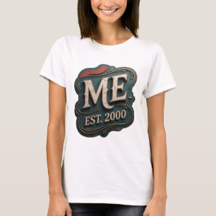 Camiseta Diseño de declaración Snappy Gold ME EST 2000