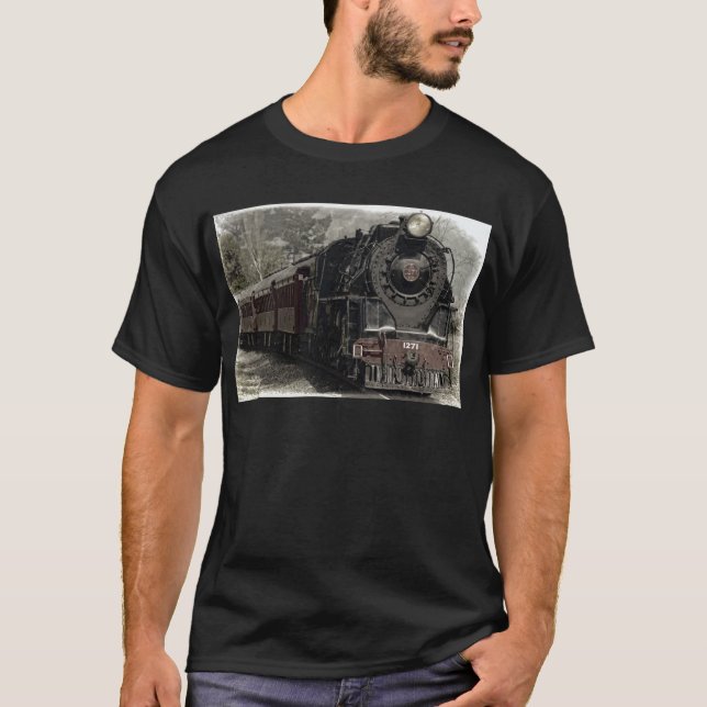 Camiseta Diseño de decoración de trenes de época (Anverso)