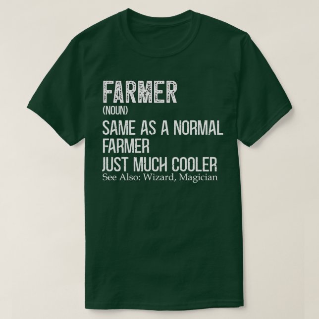 Camiseta Diseño de definición de agricultor para la agricul (Diseño del anverso)
