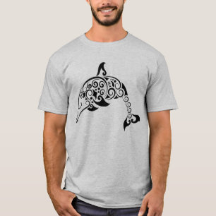 Camiseta Diseño de delfín mandala ornamentado intrincado