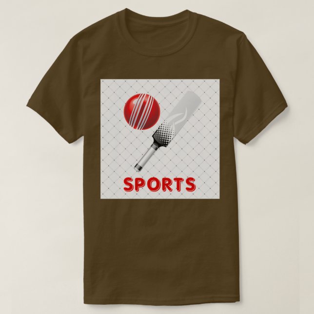 Camiseta Diseño de Deportes de Cricket para Pegatinas Redbu (Diseño del anverso)