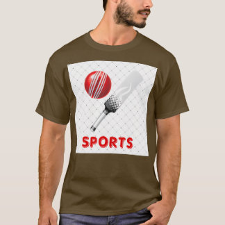 Camiseta Diseño de Deportes de Cricket para Pegatinas Redbu