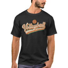 Diseño de deportes de vintage retro de voleibol
