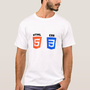 Camiseta Diseño de desarrollador web HTML5 y CSS3