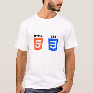 Camiseta Diseño de desarrollador web HTML5 y CSS3