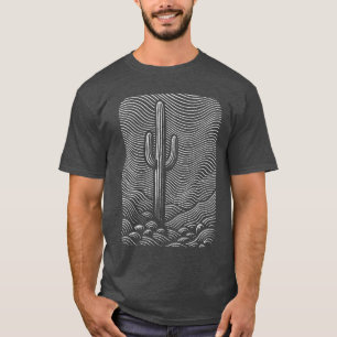 Camiseta Diseño de desierto de cactus
