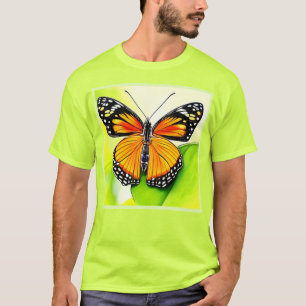 Camiseta Diseño de detalles de ala mariposa
