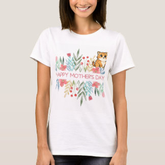 Camiseta Diseño de día del gato y la madre
