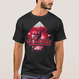 Camiseta Diseño de diamantes de béisbol de San Luis