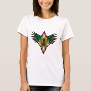 Camiseta Diseño de diamantes de las Alas de la Libertad Roj