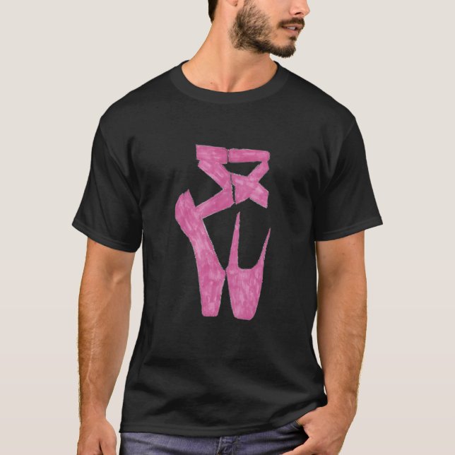 Camiseta Diseño de dibujo a mano de zapatillas de ballet (Anverso)