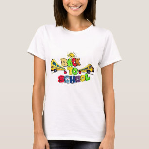 Camiseta Diseño de dibujos animados coloridos de regreso a 