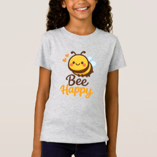 Camiseta Diseño de dibujos animados de abeja kawaii lindo f
