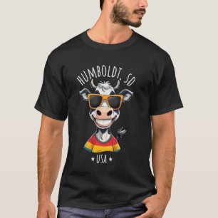 Camiseta Diseño de dibujos animados de vaca divertida Humbo