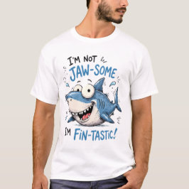 Camiseta Diseño de dibujos animados divertido de tiburón ma