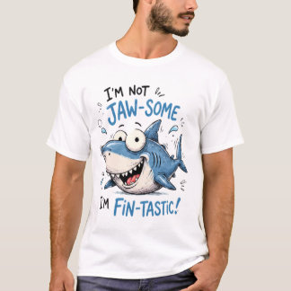 Camiseta Diseño de dibujos animados divertido de tiburón ma