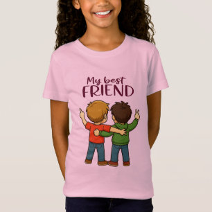 Camiseta Diseño de dibujos animados lindos de mi mejor amig
