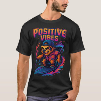 Camiseta Diseño de dibujos animados tropicales de neón