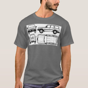 Camiseta Diseño de dimensión de crucero terrestre FJ80