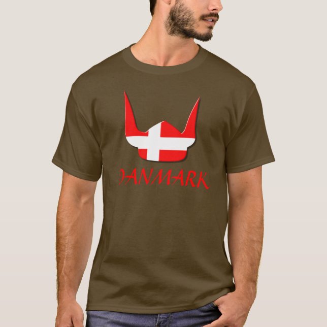 Camiseta Diseño de Dinamarca Danmark de la bandera de (Anverso)
