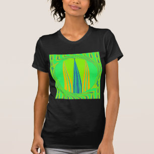 Camiseta Diseño de diseño de diseño de patrones de neón geo