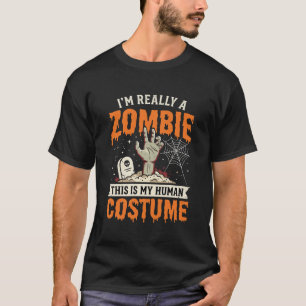 Camiseta Diseño de disfraz de humano zombie para Halloween