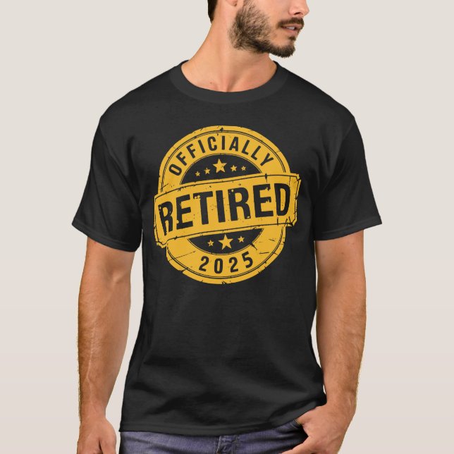 Camiseta Diseño de distintivos de 2025 oficialmente retirad (Anverso)