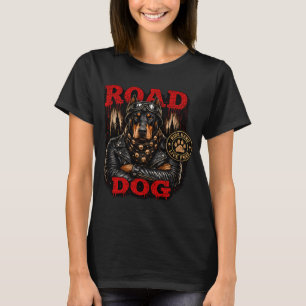 Camiseta Diseño de Doberman Motero - Perro de Carretera Viv