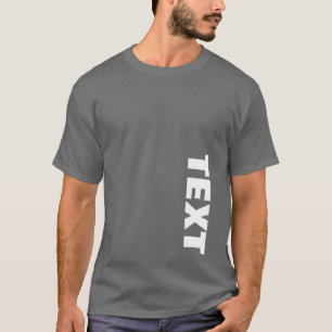 Camiseta Diseño de doble cara para hombres texto de fuente