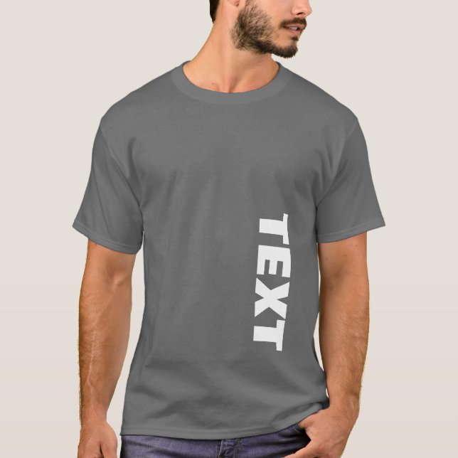 Camiseta Diseño de doble cara para hombres texto de fuente  (Anverso)