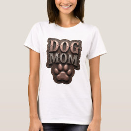 Camiseta Diseño de DOG MOM de plata elegante