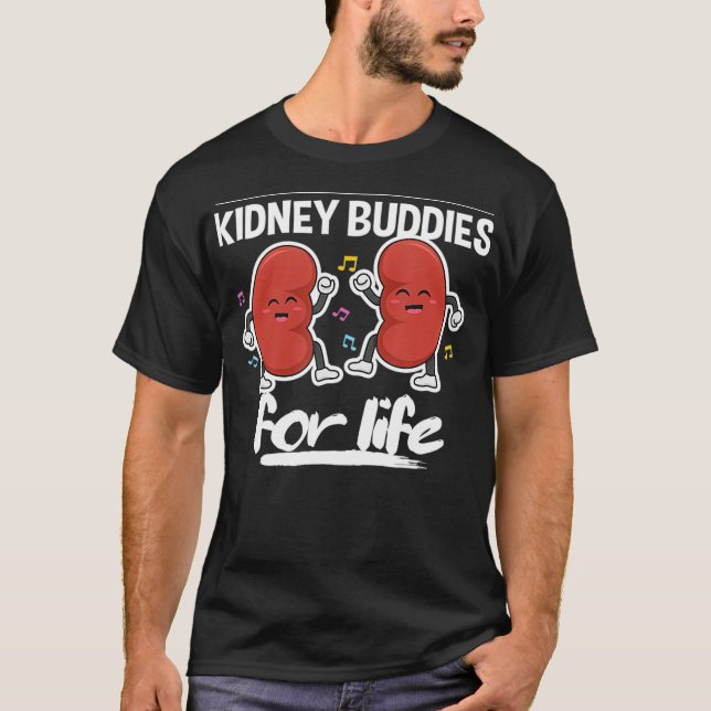 Camiseta Diseño de donación de riñones para tu amigo renal  (Anverso)
