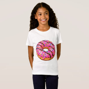 Camiseta Diseño de Donut Colorido y Lindo