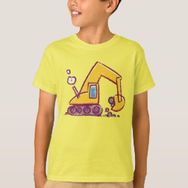 Camiseta Diseño de Doodle de Excavadora Jugadora - Inspirad