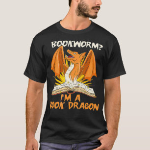 Camiseta Diseño de dragón de libros para un amante de la fa