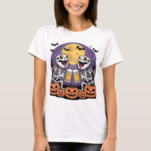 Camiseta Diseño de dragones de esqueleto de remolino o cerv