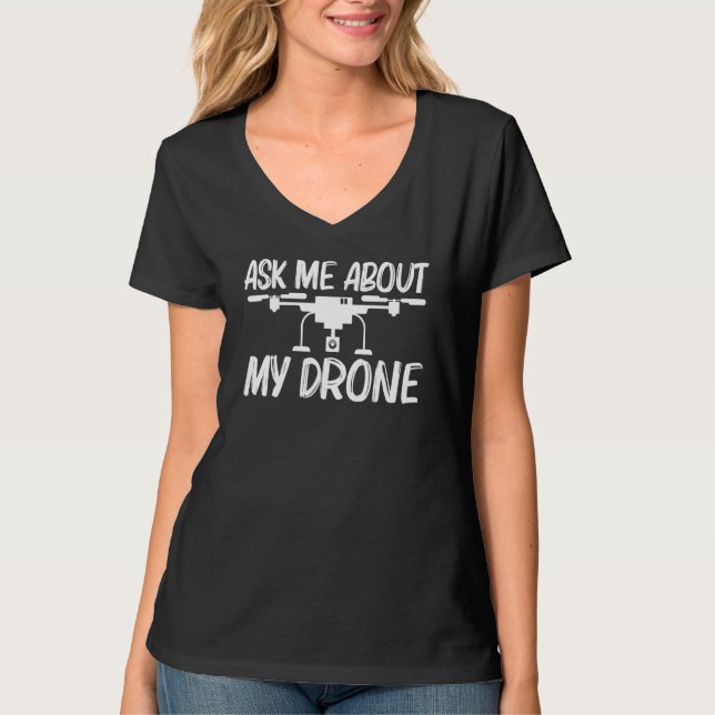Camiseta Diseño de drones para helicópteros masculinos (Anverso)