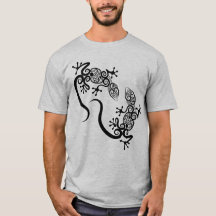 Diseño de dúo de lagartos mandala ornamentado intr