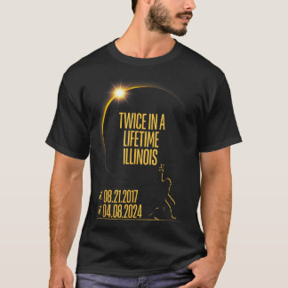 Camiseta Diseño de eclipse solar total de por vida dos vece