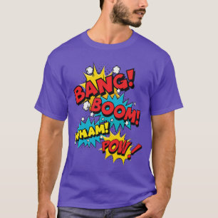 Camiseta Diseño de efecto de sonido de cómic Bang Boom Wham