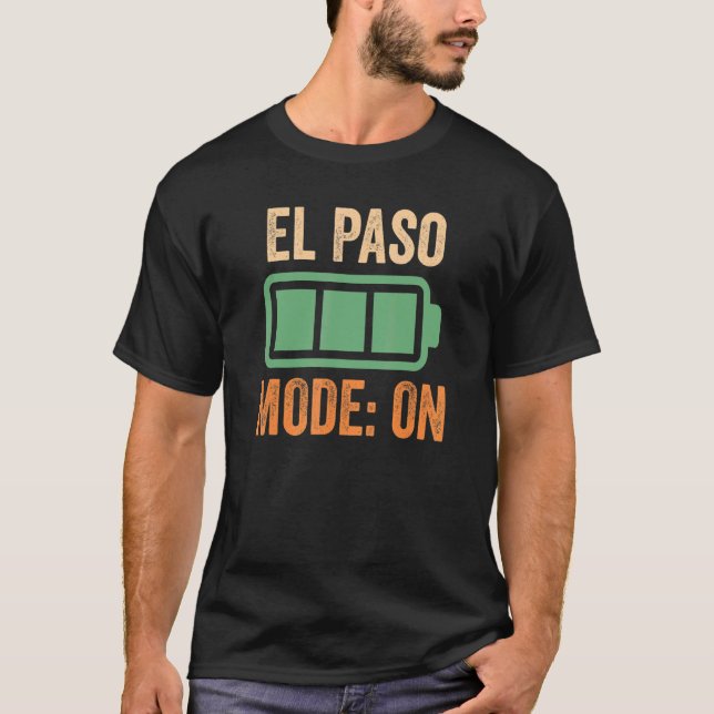 Camiseta Diseño de El Paso Mode con batería (Anverso)