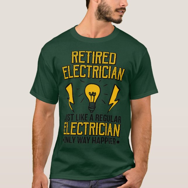 Camiseta Diseño De Electricistas Retirados Para Ingeniero D (Anverso)