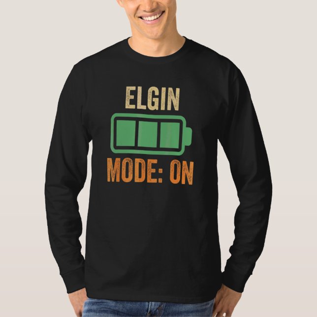 Camiseta Diseño de Elgin en batería (Anverso)