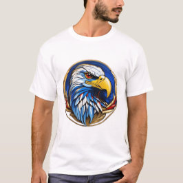 Camiseta Diseño de Emblema de Águila Patriótica,