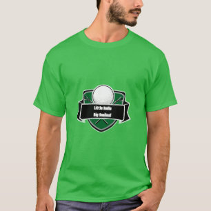 Camiseta Diseño de emblema de escudo con pelota y palos de