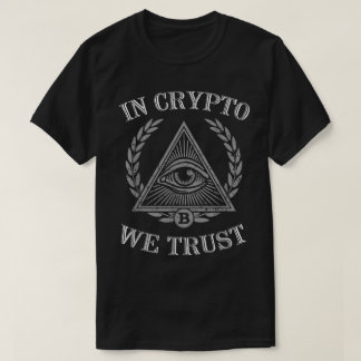 Camiseta Diseño de Emblema 'En Crypto Confiamos'