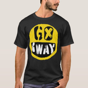 Camiseta Diseño de Emoji antisocial Go Away Funny Un Happy