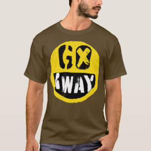 Camiseta Diseño de Emoji antisocial Go Away Funny Un Happy 