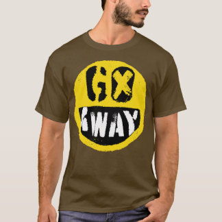 Camiseta Diseño de Emoji antisocial Go Away Funny Un Happy 