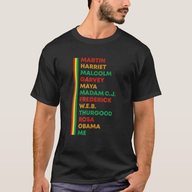 Camiseta Diseño De Empoderamiento De Mes De Historia Negra  (Anverso)